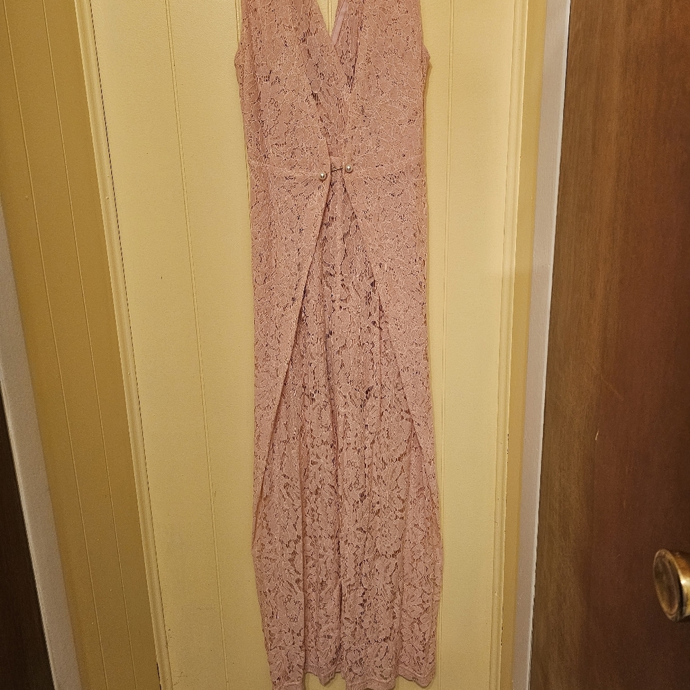 Pink lace jumpsuit